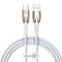 Cablu alimentare si date Baseus Glimmer, Fast Charging Data Cable pt.smartphone, USB la USB Type-C 100W, 1m, alb BASEUS - 1
